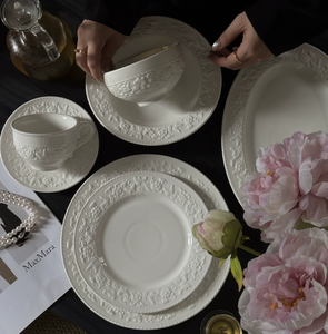 Cadeaux d'affaires modernes, vaisselle en porcelaine émaillée durable et écologique, ensemble de plats avec assiettes en céramique sans BPA de qualité alimentaire - Product Image 2