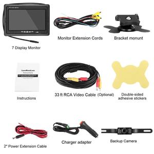 Iposter 7 "xe ngược lại màn hình với hướng dẫn dòng + 7 hồng ngoại LED xe tấm giấy phép sao lưu máy ảnh với Thuốc lá nhẹ hơn - Product Image 3