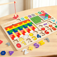 Planche d'activités en bois sept-en-un, jouet éducatif pour enfants, vente en gros, CE EN71 ASTM OEM ODM