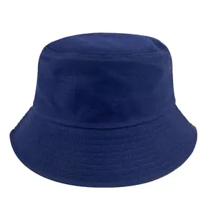 High quality can be customized solid color pure cotton adult universal size Style Cotton embroidery logo bucket hat