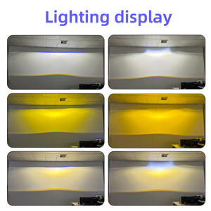 Fankai X5 Phare antibrouillard LED 3 pouces pour voiture, lentille bi-xénon, tricolore, étanche, universel, faisceau haut/bas intégré, 4300K Jaune - Product Image 5