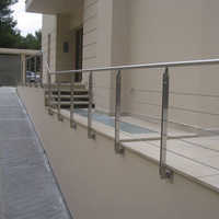 Poteau de garde-corps en acier inoxydable EKOO 4 mm pour câble de 316 mm, pour balcon