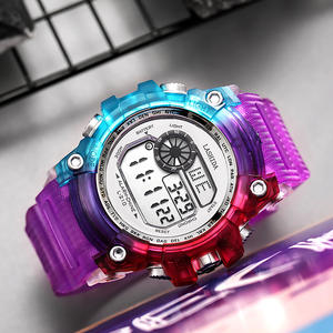 Reloj Digital Transparente con Degradado de Arcoíris LASHIDA, Reloj Deportivo de Moda Urbana Multifunción, Reloj de Regalo para Jóvenes - Product Image 6