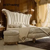 Reale di Lusso Italia Classico Colore Dorato letto king size comforter set/Antico Elegante King size Mobili camera da Letto