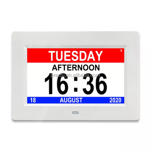 <strong>Analog</strong> <strong>Clock</strong> + Digital <strong>Clock</strong> Display 7&quot; <strong>LCD</strong> Dementia <strong>Clock</strong> With Medicine Reminder Alarm - Product Image 5