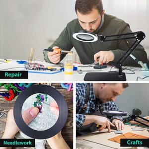 Lámpara <span class=keywords><strong>de</strong></span> Escritorio LED con Brazo Oscilante <span class=keywords><strong>de</strong></span> Metal Plegable, con Interruptor Táctil USB, Cuidado <span class=keywords><strong>de</strong></span> la Vista, Ecológica, con Soporte <span class=keywords><strong>de</strong></span> Abrazadera para Mesa <span class=keywords><strong>de</strong></span> Estudio o Estación <span class=keywords><strong>de</strong></span> Trabajo, Uso con Corriente Continua - Product Image 6