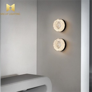 Lampe <span class=keywords><strong>murale</strong></span> LED ronde en résine de style nordique minimaliste, pour couloir, chevet, fond mural, décoration artistique post-moderne créative - Product Image 1