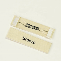 Étiquettes en tissu de haute qualité, durables, inaltérables, en satin tissé, écologiques, découpées au laser, respectueuses de la peau, en rouleau, pour marquage de marque