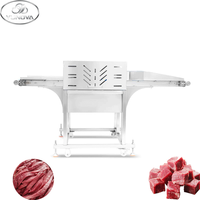 Trancheuse à viande horizontale à haute efficacité en acier inoxydable 304, épaisseur personnalisée, 800 kg/h, pour les grandes usines de transformation de la viande