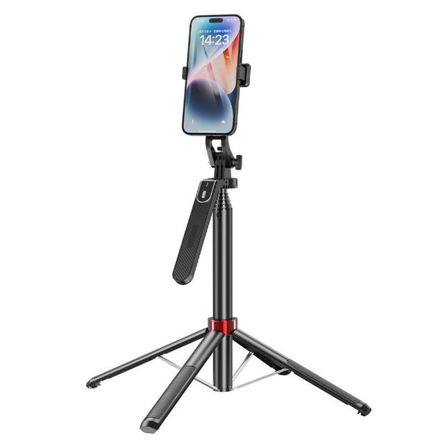 Mini Retractable Cell Phone Tripod, 62in Portable Selfie Stick Cell Phone with Bluetooth for Travel