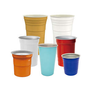 Vasos de Fiesta de Aluminio Duraderos y Personalizables de 12oz/16oz/32oz con Opción de Logotipo, Estilo Simple para Picnics - Product Image 3