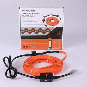 140 Feet Roof Gutter Snow Deicing Cable 120V Heating Cable Heated Pipe Cable for Roof Ice Melting Freeze Protection