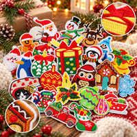 Lot de patchs de Noël en gros : Père Noël, Bonhomme de neige, Pingouin – Appliques thermocollantes ou à coudre pour sacs, décorations DIY, broderies