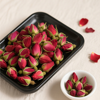 Huou grosir harga rendah teh kuncup mawar kering kualitas baik kelopak mawar alami aroma bunga mawar kering untuk teh