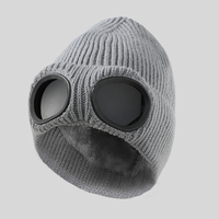 Casquette de pilote pour femmes, bonnet en tricot pour sports d'hiver en plein air avec lunettes de soleil pour le cyclisme et la conduite