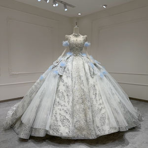 Vestido de Gala Moderno Estilo Princesa de Fantasía con Apliques de Diamantes y Cielo Estrellado, Cola de Capilla, Escote Corazón, Espalda Descubierta, Largo hasta el Suelo - Product Image 1