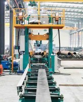 Ligne de production de poutres en H KASRY, machine d'assemblage, de soudage et de redressage 3 en 1 pour la fabrication de structures en acier, machine de ligne de production de poutres