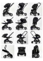 Poussette de luxe pour bébé, pliable, portable, multifonctionnelle 3 en 1, poussette pour nouveau-né pour l'extérieur
