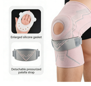 Rodillera de Compresión de Alta Elasticidad con Almohadilla de Silicona Anticolisión para Deportes al Aire Libre y Entrenamiento - Product Image 1