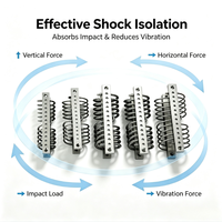 Isolateur de vibrations en câble d'acier inoxydable, isolation de vibrations 3D, noyau hélicoïdal, anti-corrosion, amortisseur de chocs pour applications marines