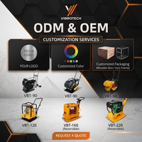 VBT-90 OEM Vibrotech هوندا محرك ديزل 5.5 حصان، آلة دك اهتزازية لضغط التربة والأرضيات والطرق وحفر الخنادق