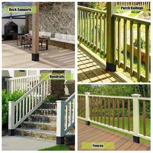 Support de poteau 4x4 robuste en acier thermolaqué pour clôture en bois, terrasse, <span class=keywords><strong>boîte</strong></span> <span class=keywords><strong>aux</strong></span> <span class=keywords><strong>lettres</strong></span> et projets extérieurs - Product Image 6