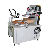 Impresora de Serigrafía Semiautomática de 4 Estaciones PS-2030PTR, Nueva, de 1 Color, para Impresión en Vidrio, con Mesa de Trabajo Rotatoria para Impresión de Etiquetas/Tarjetas