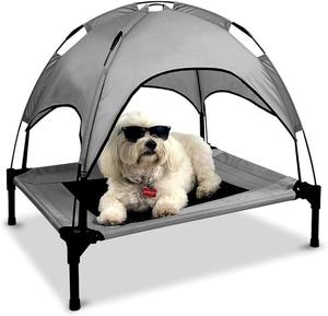 Cama seca para perros a prueba de masticación con dosel extraíble cama de cuna acrílica cama para perros con capucha uso interior y exterior - Product Image 6