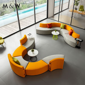 M & W Gratis Combinatie Oneindig Verlengde S-Vormige Stof Gebogen Kantoor Receptie Lobby Bankstel Ontwerp - Product Image 2