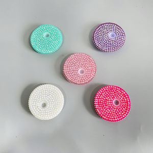 Couvercles en acrylique brillants et colorés sans BPA, ornés de strass, pour canettes en verre à double paroi de 12 oz et 15 oz, vente en gros du fabricant - Product Image 3