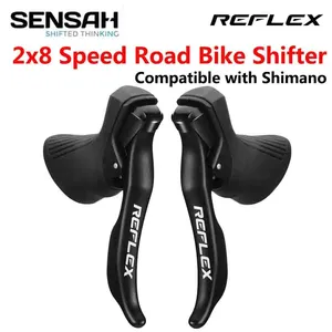 Manettes de vélo de route SENSAH STI 2x7 2x8 2x9 2x10 2x11 vitesses, levier de frein, dérailleur compatible avec <span class=keywords><strong>Shimano</strong></span> Claris <span class=keywords><strong>Sora</strong></span> 105 - Product Image 3