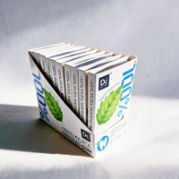Marque privée, emballage en blister de 18 g, chewing-gum 100% xylitol, collations adaptées aux diabétiques