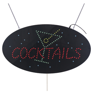 15*27 Inch High Bright LED <strong>COCKTAILS</strong> WINE BAR <strong>Sign</strong>, Window Moving Message Electronic Signs Front Billboard - Product Image 2