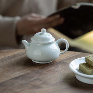 Guanlan Yingqing Small Teapot Ceramic Round With Lid Kung Fu <b>Tea</b> <b>Set</b> Porcelain Teapot For Afternoon <b>Tea</b> - Product Image 2