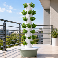 Système de culture hydroponique vertical - Tour de culture sans sol pour jardin potager