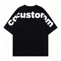 Camiseta de algodón hecha a medida con un diseño de estilo urbano, con cuello redondo estampado, adecuada para hombres de talla grande.