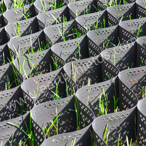 ความต้านทานแรงดึงสูงต้นทุนต่ำพื้นผิวแผ่นพลาสติก HDPE แบบเจาะรูช่องเซลลูลาร์ลาด Geocell ราคา - Product Image 5