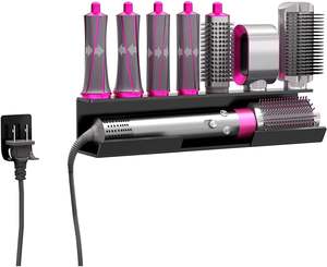 Multifuncional Airwrap Styler Soporte de montaje en pared Rectangular Acrílico Soporte de almacenamiento Estante Organizador de cables Plancha para rizar el cabello - Product Image 1