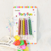 Lot de 6 bougies d'anniversaire colorées en cire de paraffine sans fumée, écologiques, faites à la main, pour la décoration de gâteaux de fête, de mariage et de banquet