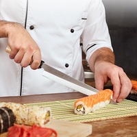Couteau à sashimi japonais professionnel moderne 2026, couteau à trancher le sushi, couteau à trancher le poisson avec manche en bois