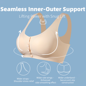 Soutien-gorge de mastectomie respirant certifié CE à boutons avant OEM/ODM pour femmes, avec coussinets amovibles, sans armatures, pour utilisation <span class=keywords><strong>post</strong></span>-<span class=keywords><strong>opératoire</strong></span>, prothétique - Product Image 3