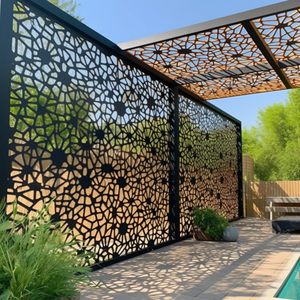 Factory Direct Supply Modern Design <strong>Decorative</strong> Privacy Fence Panels Room Dividers Aluminum Laser Cut <strong>Screen</strong> - Product Image 2
