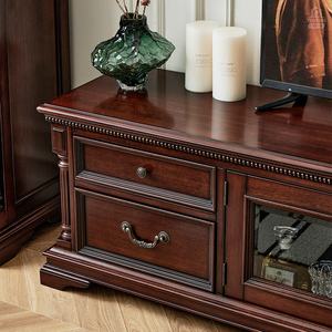 Mueble <span class=keywords><strong>de</strong></span> TV <span class=keywords><strong>de</strong></span> Madera Maciza Estilo Americano, Gabinete <span class=keywords><strong>de</strong></span> Almacenamiento para Sala <span class=keywords><strong>de</strong></span> Estar, Mesa <span class=keywords><strong>de</strong></span> Centro Combinada, Muebles <span class=keywords><strong>de</strong></span> Estilo Gold Teamwood - Product Image 2