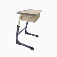Ensemble chaise et bureau d'étudiant Reeke en métal, hauteur réglable, moderne, durable, fabriqué en Chine