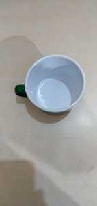 Mug de camping en émail vert, tasse à café en métal, vaisselle portable ronde, logo personnalisé pour le bureau, l'extérieur, cadeau - Product Image 4