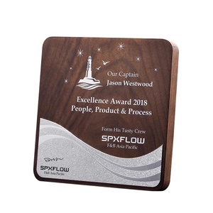 Nuevo diseño Placa de escudo de madera en blanco negocio plata aluminio metal placa escudo - Product Image 3