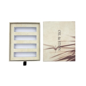 Luxury High Quality <b>Kraft</b> Paper Custom Design Cosmetics Perfume Packaging Drawer <b>Box</b> With Custom Ribbon - Product Image 1