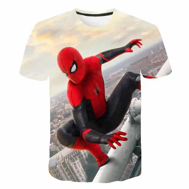 Boys T Shirt 3D Printed Cartoon Kids Funny Harajuku Fashion Top Boys and Girls Super Spiderman T Shirt