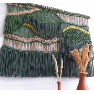 Venta al por mayor de tapices de macramé artesanales bohemios para decoración del hogar, decoración artística de pared para el hogar, sala de estar - Product Image 1