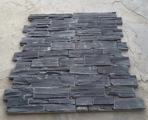 Diseño 3D Paneles de pared de pizarra de carbono negro Panel de pared de piedra Revestimiento de pared exterior para Decoración - Product Image 2
